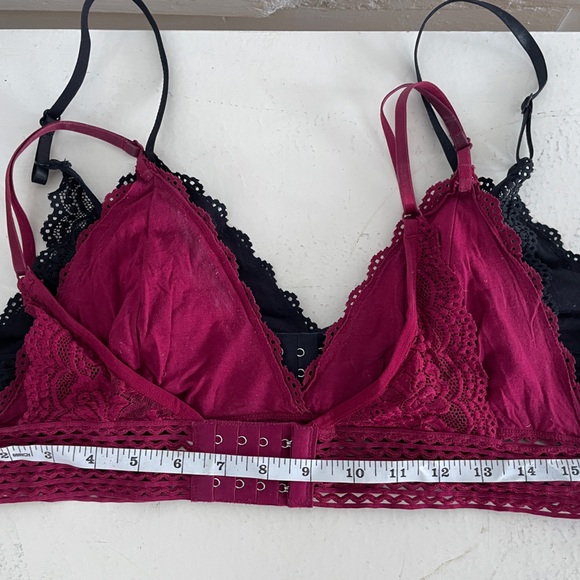 4/25 - 2 Black/Burgandy SHEIN Bralettes - Picture 10 of 11